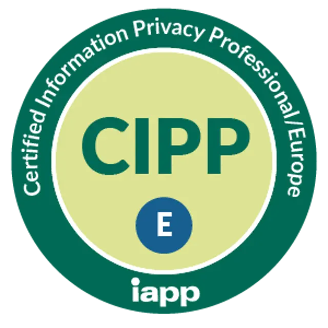 Certified Information Privacy Professional/Europe badge